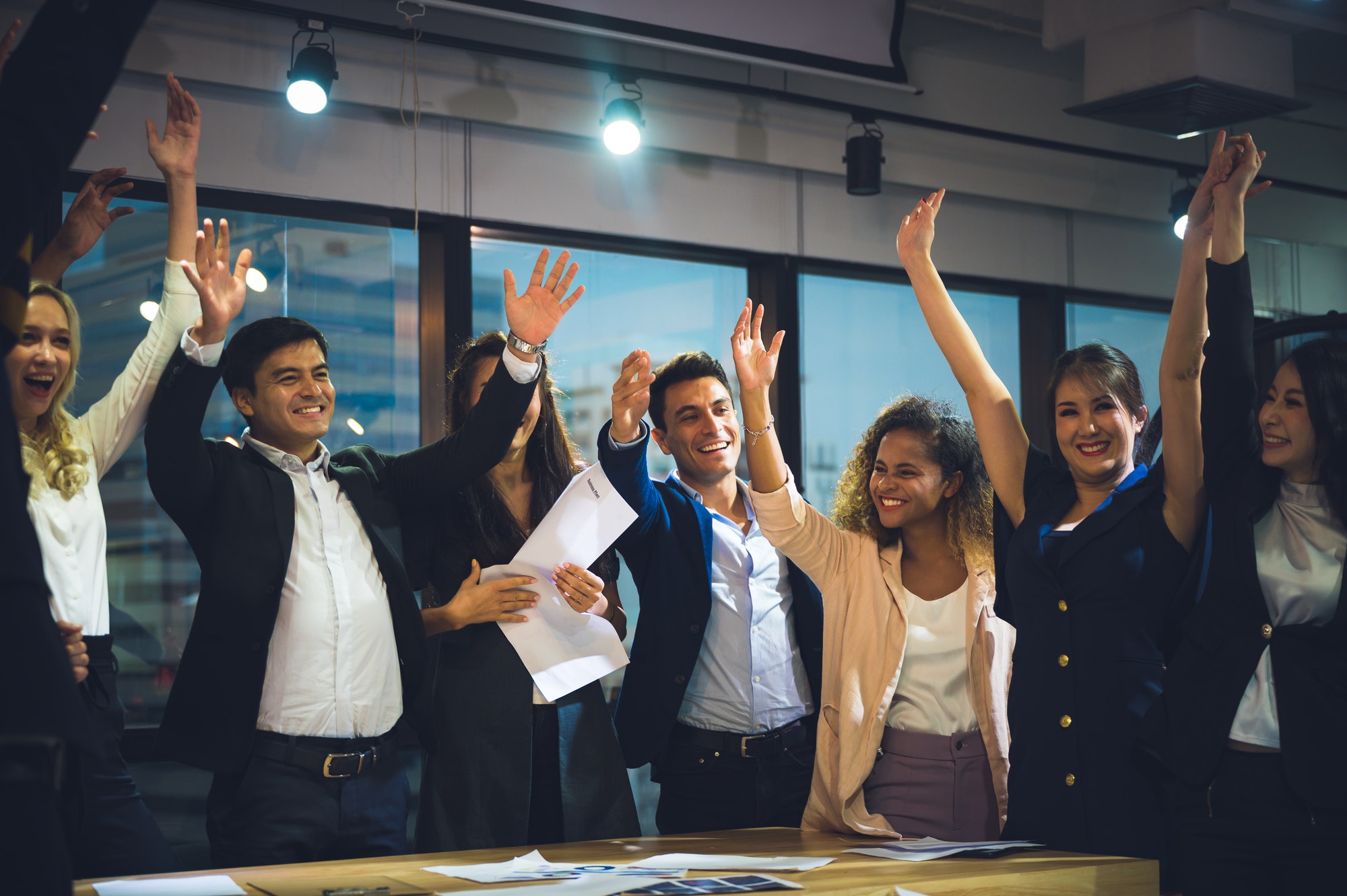 business people present the business project